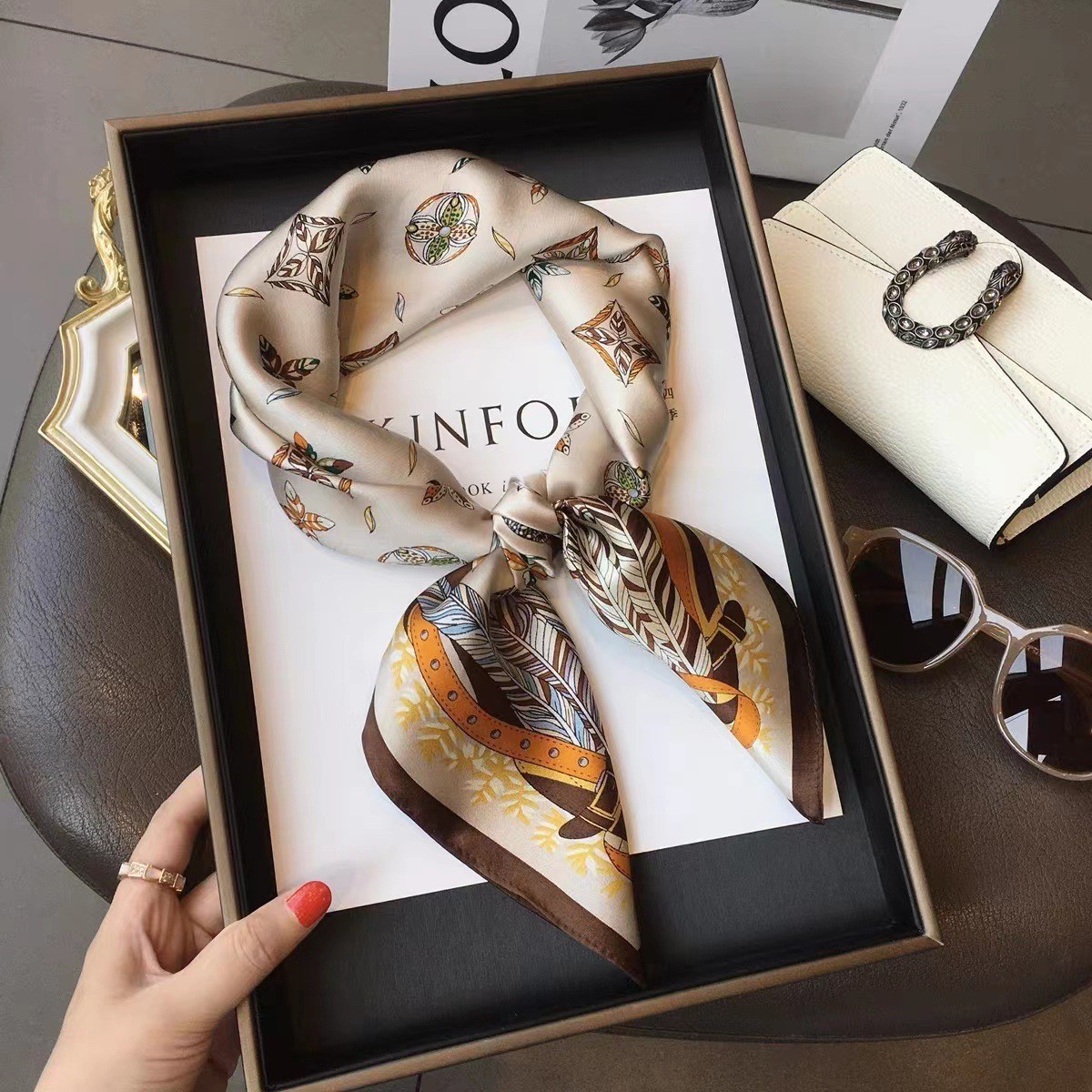 Ribbon Wired Satin - Moda di lusso Stampa 70 *