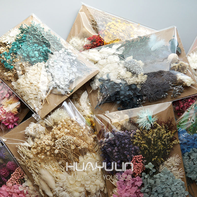 Dried Flower Bunch - 1 confezione di piante artificiali fiori
