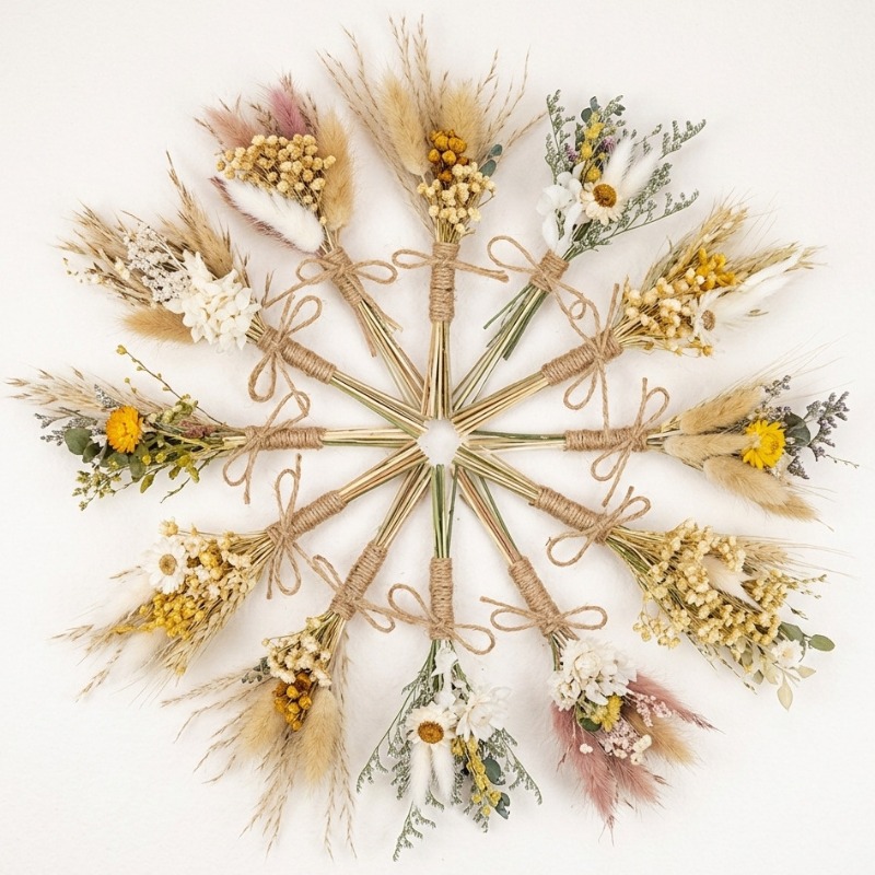Dried Flower Bunch - Mini Bouquet di Fiori Secchi Naturali