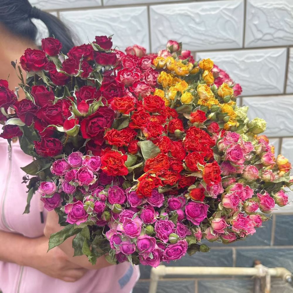 Dried Flower Bunch - Mazzo di fiori di rosa essiccati