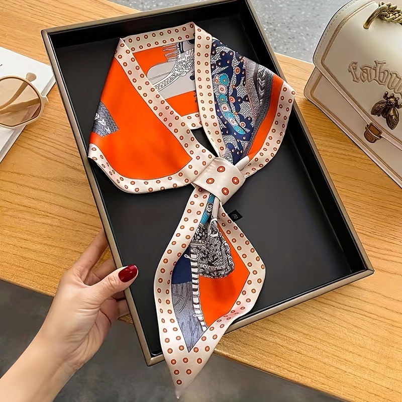 Boho Chic arancione stampa flo - Ribbon Wired Satin recensione e prezzo