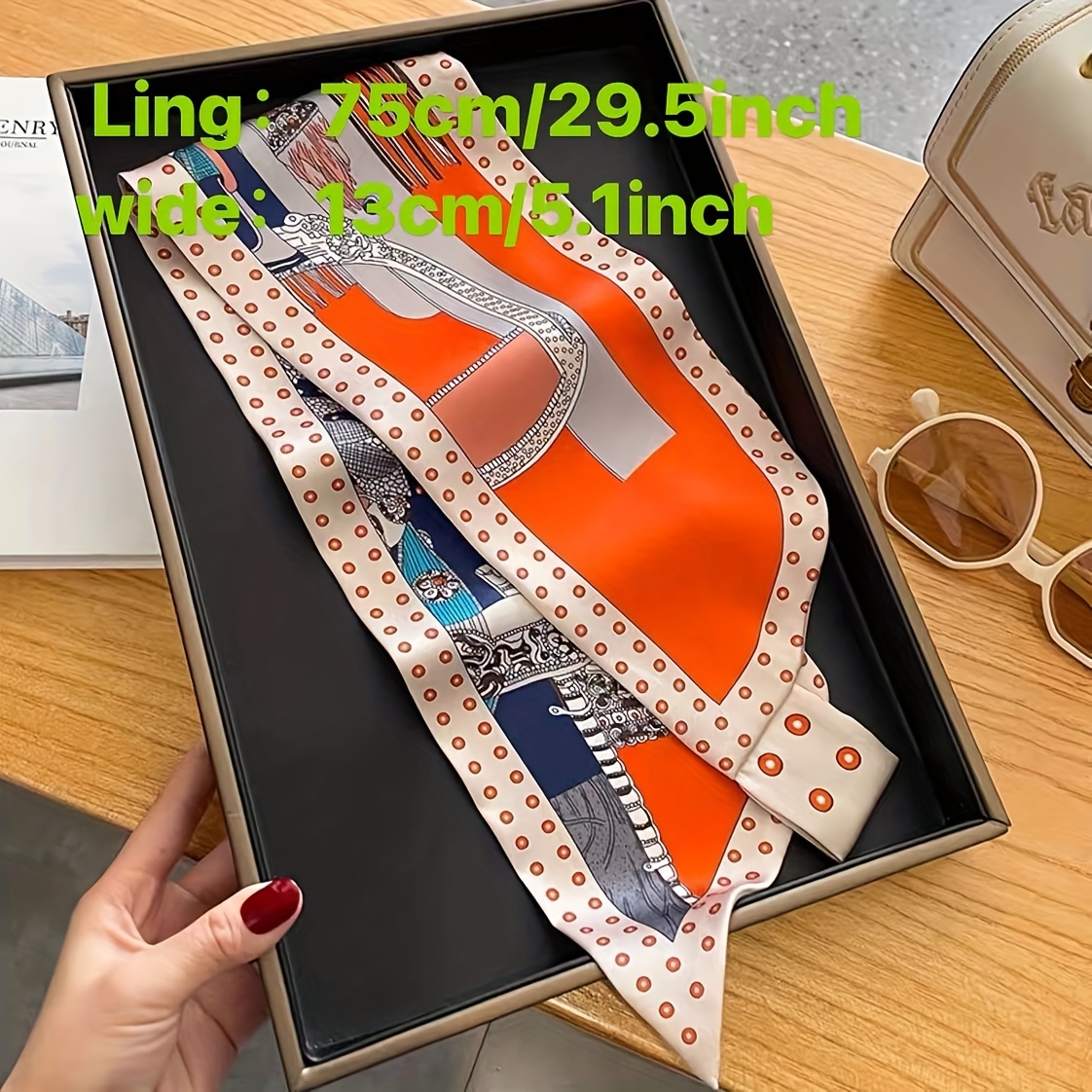 Boho Chic arancione stampa flo - Ribbon Wired Satin recensione e prezzo